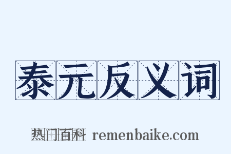 泰元反义词是什么意思的图片